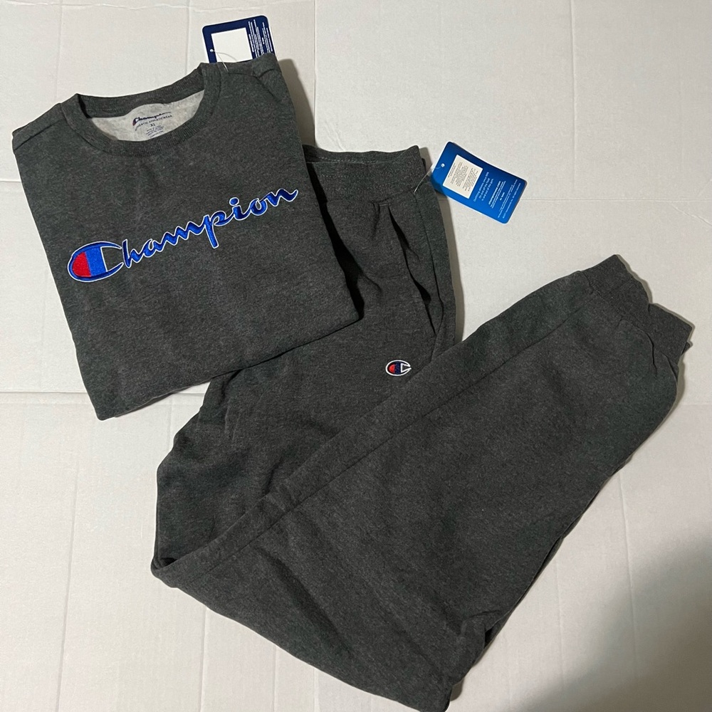 Kids Champion Crew Neck Sweater and Jogging Pants Set
